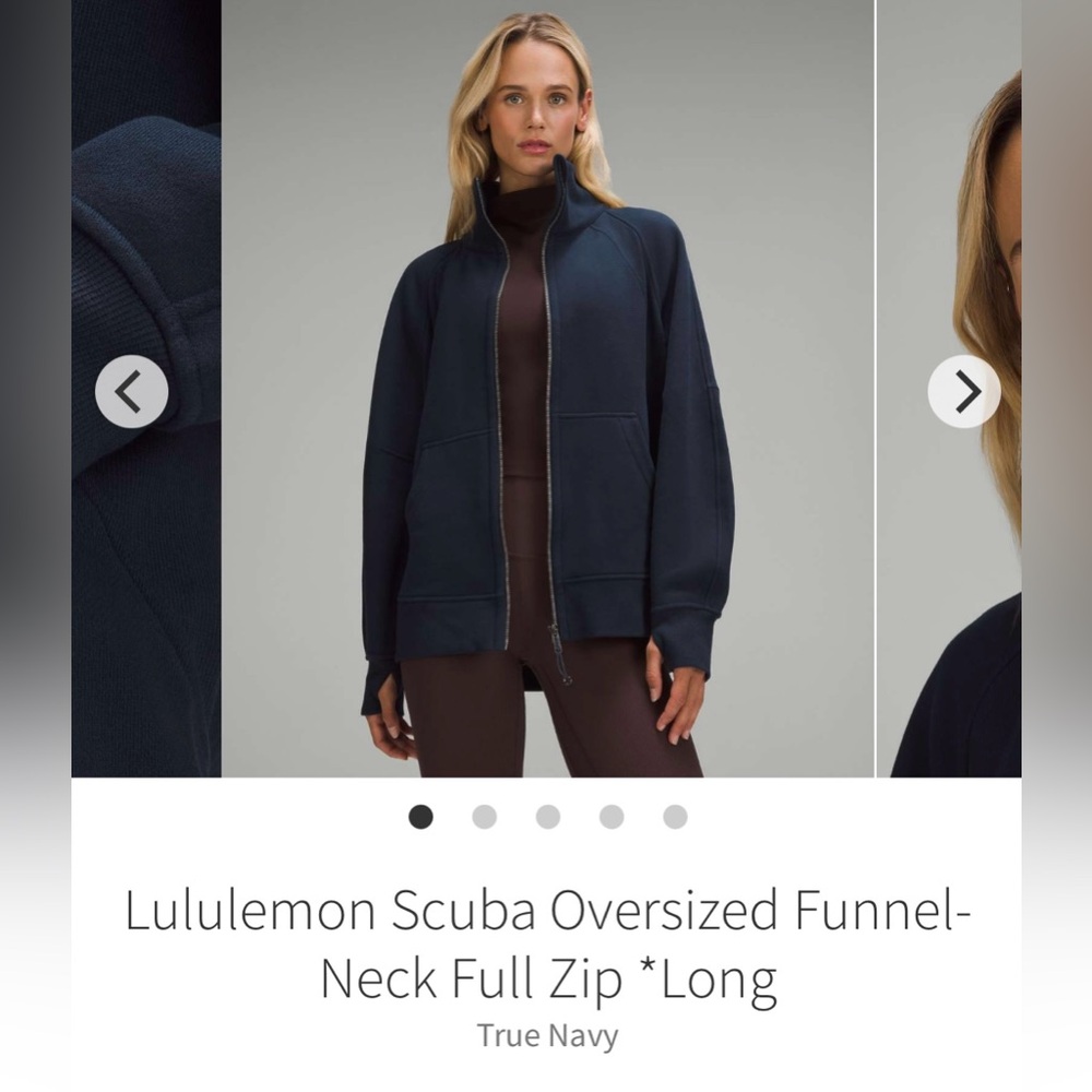 lululemon athletica True Navy Scuba Oversized Funnel-Neck Zip Jacket